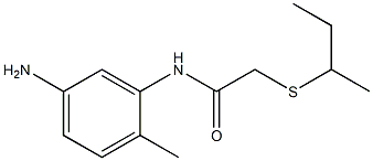 N-(5-amino-2-methylphenyl)-2-(butan-2-ylsulfanyl)acetamide 结构式