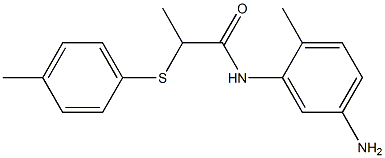 N-(5-amino-2-methylphenyl)-2-[(4-methylphenyl)sulfanyl]propanamide 结构式