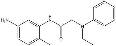 N-(5-amino-2-methylphenyl)-2-[ethyl(phenyl)amino]acetamide 结构式