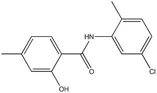 N-(5-chloro-2-methylphenyl)-2-hydroxy-4-methylbenzamide 结构式