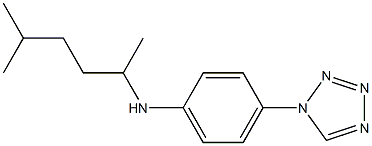 N-(5-methylhexan-2-yl)-4-(1H-1,2,3,4-tetrazol-1-yl)aniline 结构式