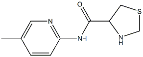N-(5-methylpyridin-2-yl)-1,3-thiazolidine-4-carboxamide 结构式
