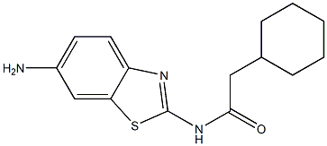 N-(6-amino-1,3-benzothiazol-2-yl)-2-cyclohexylacetamide 结构式