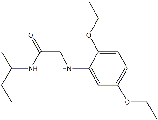 N-(butan-2-yl)-2-[(2,5-diethoxyphenyl)amino]acetamide 结构式