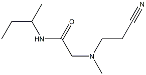 N-(butan-2-yl)-2-[(2-cyanoethyl)(methyl)amino]acetamide 结构式