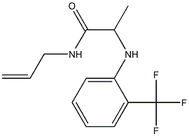 N-(prop-2-en-1-yl)-2-{[2-(trifluoromethyl)phenyl]amino}propanamide 结构式