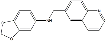 N-(quinolin-6-ylmethyl)-2H-1,3-benzodioxol-5-amine 结构式