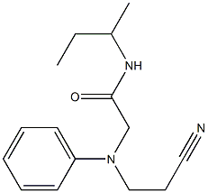 N-(sec-butyl)-2-[(2-cyanoethyl)(phenyl)amino]acetamide 结构式