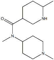 N,6-dimethyl-N-(1-methylpiperidin-4-yl)piperidine-3-carboxamide 结构式