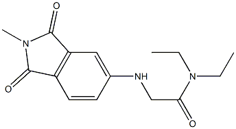 N,N-diethyl-2-[(2-methyl-1,3-dioxo-2,3-dihydro-1H-isoindol-5-yl)amino]acetamide 结构式