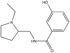 N-[(1-ethylpyrrolidin-2-yl)methyl]-3-hydroxybenzamide 结构式