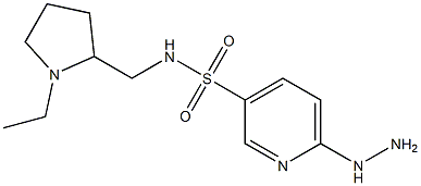 N-[(1-ethylpyrrolidin-2-yl)methyl]-6-hydrazinylpyridine-3-sulfonamide 结构式