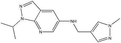 N-[(1-methyl-1H-pyrazol-4-yl)methyl]-1-(propan-2-yl)-1H-pyrazolo[3,4-b]pyridin-5-amine 结构式