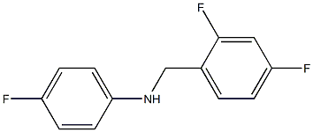 N-[(2,4-difluorophenyl)methyl]-4-fluoroaniline 结构式