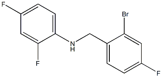 N-[(2-bromo-4-fluorophenyl)methyl]-2,4-difluoroaniline 结构式