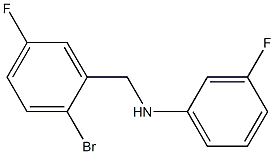 N-[(2-bromo-5-fluorophenyl)methyl]-3-fluoroaniline 结构式