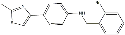 N-[(2-bromophenyl)methyl]-4-(2-methyl-1,3-thiazol-4-yl)aniline 结构式