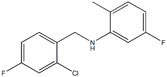 N-[(2-chloro-4-fluorophenyl)methyl]-5-fluoro-2-methylaniline 结构式