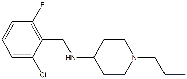 N-[(2-chloro-6-fluorophenyl)methyl]-1-propylpiperidin-4-amine 结构式