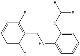 N-[(2-chloro-6-fluorophenyl)methyl]-2-[(difluoromethyl)sulfanyl]aniline 结构式