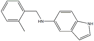 N-[(2-methylphenyl)methyl]-1H-indol-5-amine 结构式