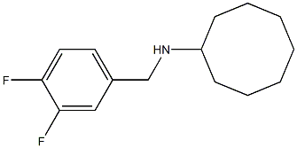 N-[(3,4-difluorophenyl)methyl]cyclooctanamine 结构式