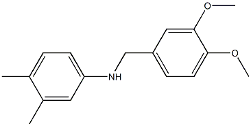 N-[(3,4-dimethoxyphenyl)methyl]-3,4-dimethylaniline 结构式