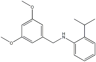 N-[(3,5-dimethoxyphenyl)methyl]-2-(propan-2-yl)aniline 结构式