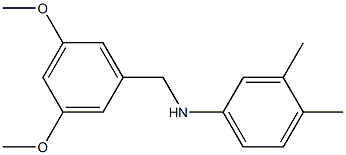 N-[(3,5-dimethoxyphenyl)methyl]-3,4-dimethylaniline 结构式