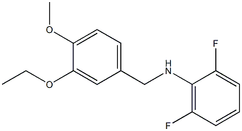 N-[(3-ethoxy-4-methoxyphenyl)methyl]-2,6-difluoroaniline 结构式