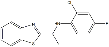N-[1-(1,3-benzothiazol-2-yl)ethyl]-2-chloro-4-fluoroaniline 结构式