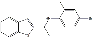 N-[1-(1,3-benzothiazol-2-yl)ethyl]-4-bromo-2-methylaniline 结构式