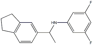 N-[1-(2,3-dihydro-1H-inden-5-yl)ethyl]-3,5-difluoroaniline 结构式