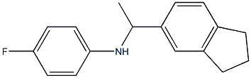 N-[1-(2,3-dihydro-1H-inden-5-yl)ethyl]-4-fluoroaniline 结构式