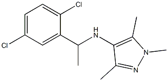 N-[1-(2,5-dichlorophenyl)ethyl]-1,3,5-trimethyl-1H-pyrazol-4-amine 结构式