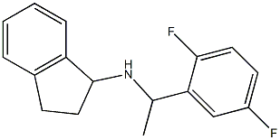 N-[1-(2,5-difluorophenyl)ethyl]-2,3-dihydro-1H-inden-1-amine 结构式