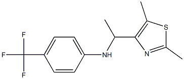 N-[1-(2,5-dimethyl-1,3-thiazol-4-yl)ethyl]-4-(trifluoromethyl)aniline 结构式