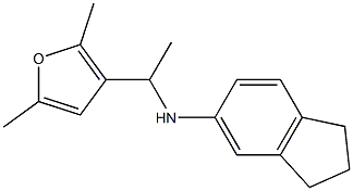 N-[1-(2,5-dimethylfuran-3-yl)ethyl]-2,3-dihydro-1H-inden-5-amine 结构式