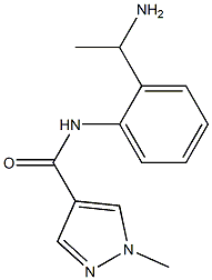 N-[2-(1-aminoethyl)phenyl]-1-methyl-1H-pyrazole-4-carboxamide 结构式