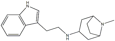 N-[2-(1H-indol-3-yl)ethyl]-8-methyl-8-azabicyclo[3.2.1]octan-3-amine 结构式