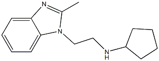 N-[2-(2-methyl-1H-1,3-benzodiazol-1-yl)ethyl]cyclopentanamine 结构式