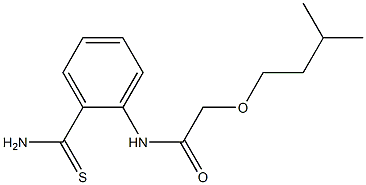 N-[2-(aminocarbonothioyl)phenyl]-2-(3-methylbutoxy)acetamide 结构式