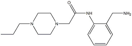 N-[2-(aminomethyl)phenyl]-2-(4-propylpiperazin-1-yl)acetamide 结构式