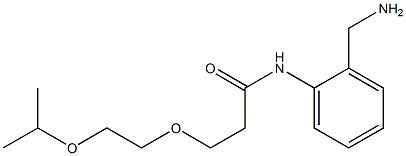 N-[2-(aminomethyl)phenyl]-3-[2-(propan-2-yloxy)ethoxy]propanamide 结构式