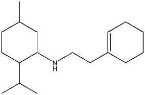 N-[2-(cyclohex-1-en-1-yl)ethyl]-5-methyl-2-(propan-2-yl)cyclohexan-1-amine 结构式