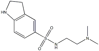 N-[2-(dimethylamino)ethyl]-2,3-dihydro-1H-indole-5-sulfonamide 结构式