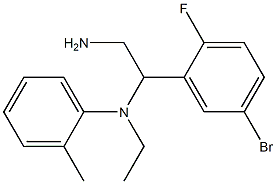N-[2-amino-1-(5-bromo-2-fluorophenyl)ethyl]-N-ethyl-2-methylaniline 结构式