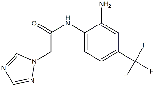 N-[2-amino-4-(trifluoromethyl)phenyl]-2-(1H-1,2,4-triazol-1-yl)acetamide 结构式