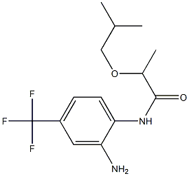 N-[2-amino-4-(trifluoromethyl)phenyl]-2-(2-methylpropoxy)propanamide 结构式