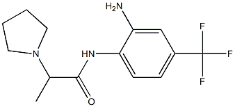 N-[2-amino-4-(trifluoromethyl)phenyl]-2-(pyrrolidin-1-yl)propanamide 结构式